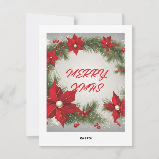 Weihnachtskarte Feiertagskarte (Rückseite)