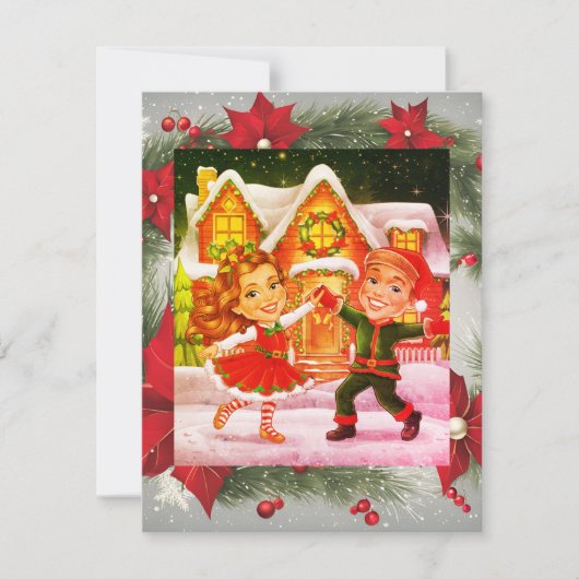 Weihnachtskarte Feiertagskarte (Vorderseite)