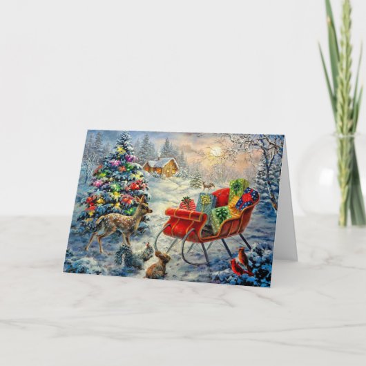 Weihnachtskarte Feiertagskarte (Vorderseite)