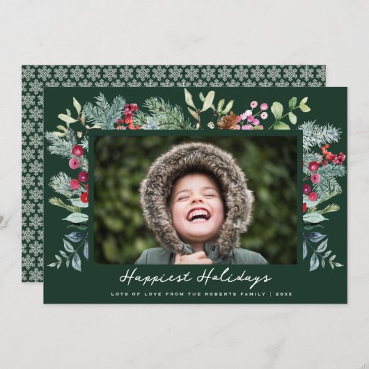 Weihnachtskarte Feiertagskarte (Vorne/Hinten)