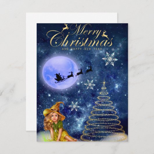 Weihnachtskarte Feiertagskarte (Vorne/Hinten)