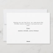 Weihnachtskarte Feiertagskarte (Rückseite)