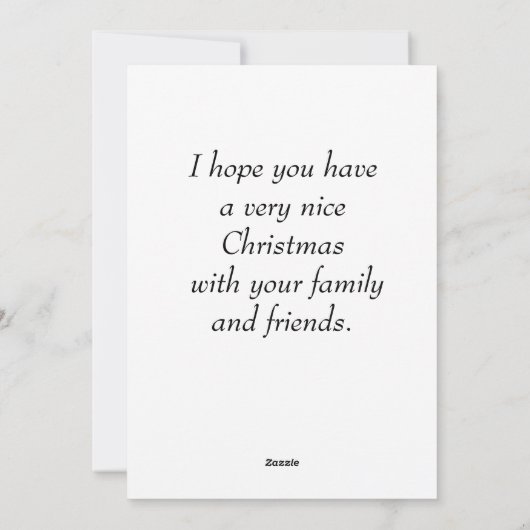 Weihnachtskarte Feiertagskarte (Rückseite)