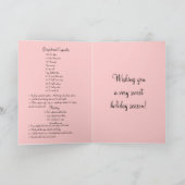 Weihnachtskarte Feiertagskarte (Innenseite)