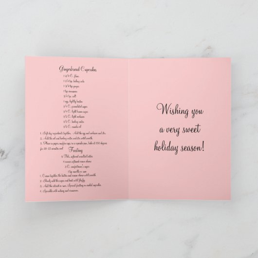 Weihnachtskarte Feiertagskarte (Innenseite)