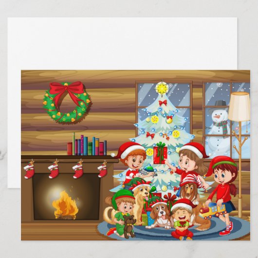 Weihnachtskarte Feiertagskarte (Vorne/Hinten)