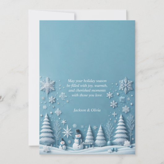 Weihnachtskarte Feiertagskarte (Rückseite)