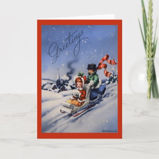 Weihnachtskarte Feiertagskarte (Vorderseite)
