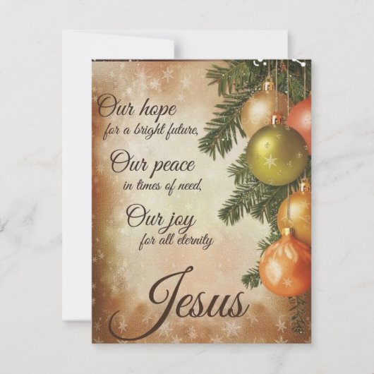 Weihnachtskarte Feiertagskarte (Vorderseite)