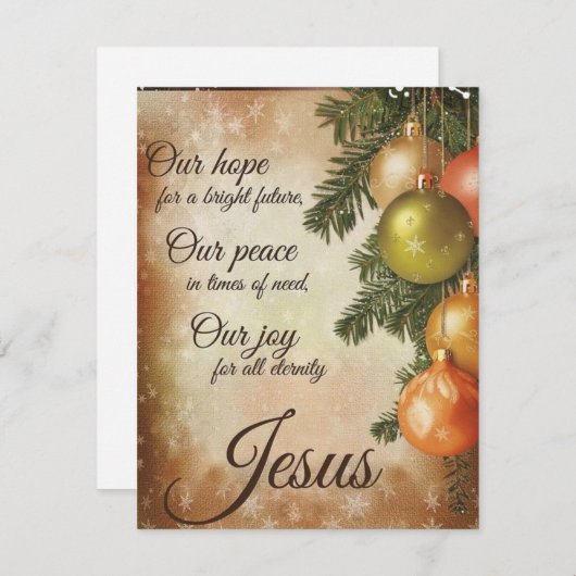 Weihnachtskarte Feiertagskarte (Vorne/Hinten)