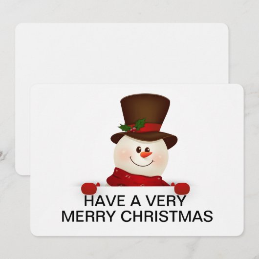 Weihnachtskarte Feiertagskarte (Vorne/Hinten)