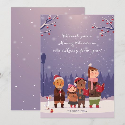 Weihnachtskarte Feiertagskarte (Vorne/Hinten)