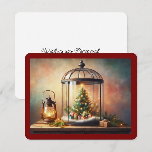 Weihnachtskarte Feiertagskarte (Vorne/Hinten)