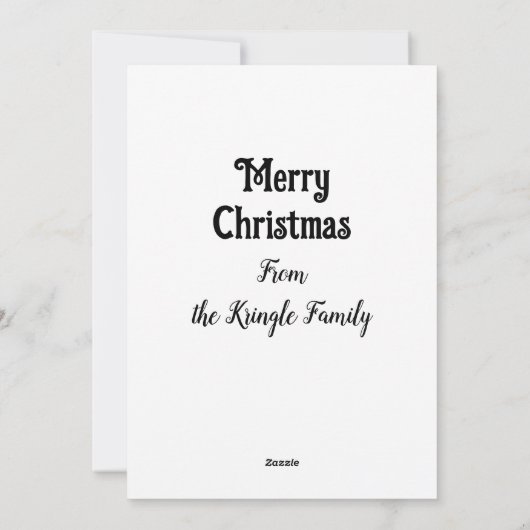 Weihnachtskarte Feiertagskarte (Rückseite)