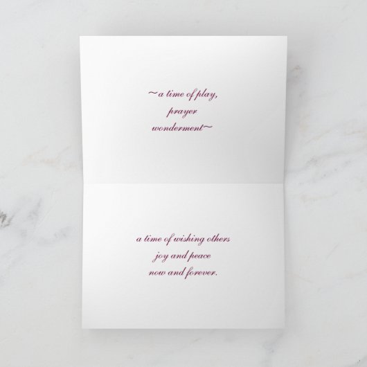 Weihnachtskarte Feiertagskarte (Innenseite)