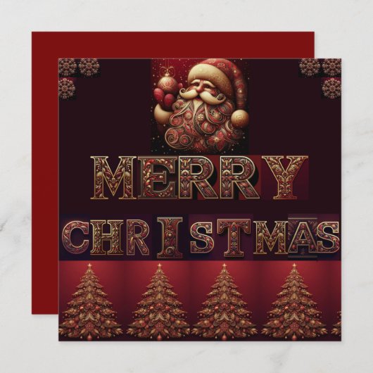 Weihnachtskarte Feiertagskarte (Vorne/Hinten)