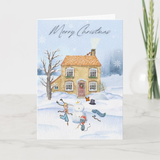 Weihnachtskarte Feiertagskarte (Vorderseite)