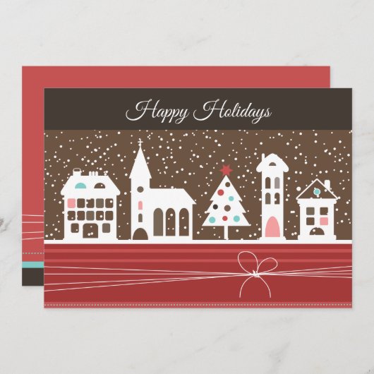 Weihnachtskarte Feiertagskarte (Vorne/Hinten)