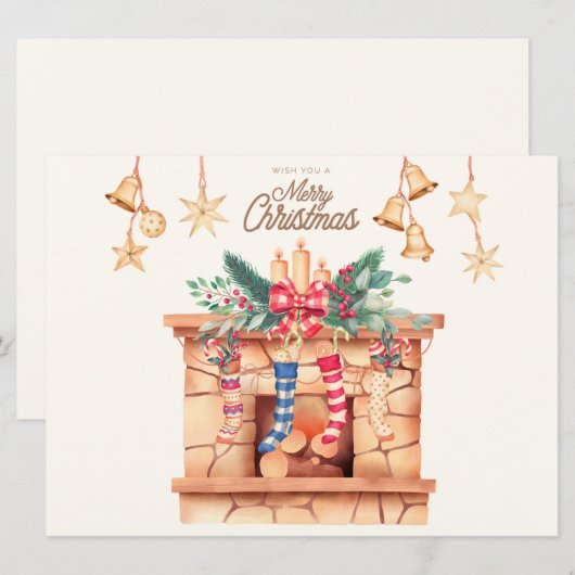 Weihnachtskarte Feiertagskarte (Vorne/Hinten)