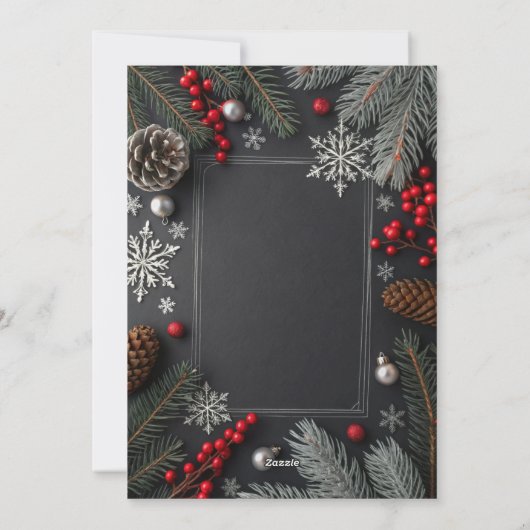 Weihnachtskarte Feiertagskarte (Rückseite)