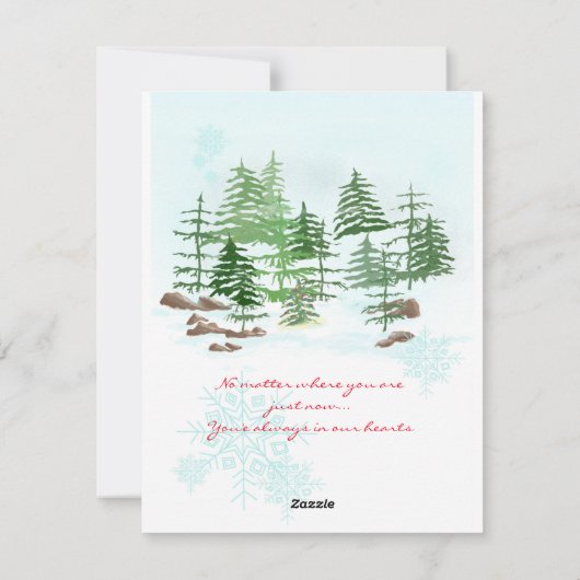 Weihnachtskarte Feiertagskarte (Rückseite)