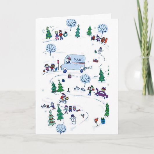 Weihnachtskarte Feiertagskarte (Vorderseite)