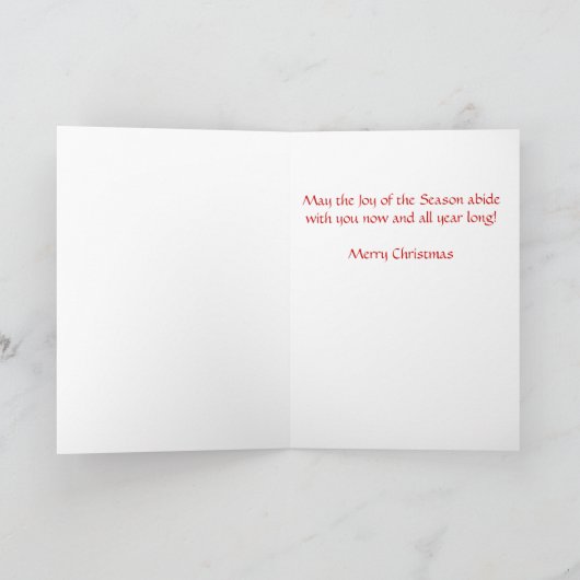 Weihnachtskarte Feiertagskarte (Innenseite)