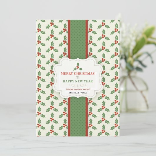 Weihnachtskarte Feiertagskarte (Stehend Vorderseite)