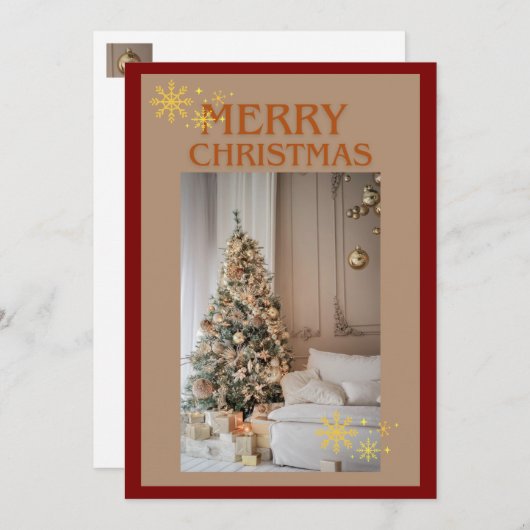 Weihnachtskarte Feiertagskarte (Vorne/Hinten)