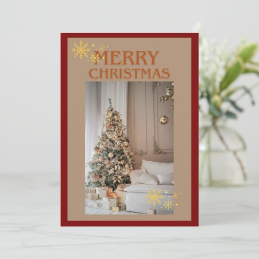 Weihnachtskarte Feiertagskarte (Stehend Vorderseite)