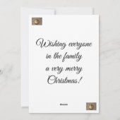 Weihnachtskarte Feiertagskarte (Rückseite)