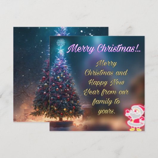 Weihnachtskarte Feiertagskarte (Vorne/Hinten)