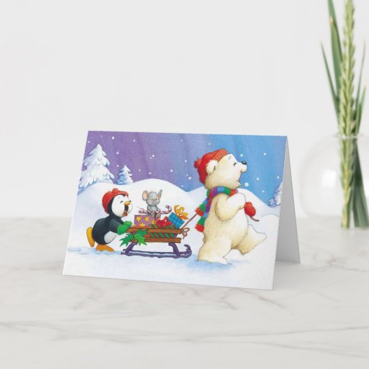 Weihnachtskarte Feiertagskarte (Vorderseite)