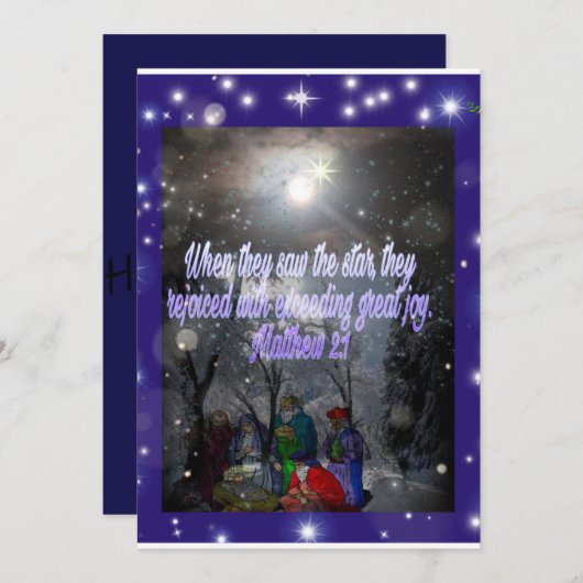 Weihnachtskarte Feiertagskarte (Vorne/Hinten)