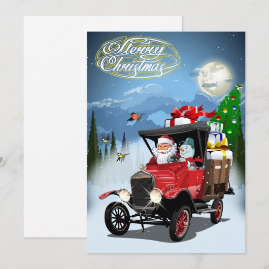 Weihnachtskarte Feiertagskarte (Vorne/Hinten)