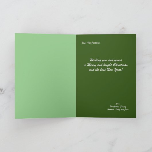 Weihnachtskarte Feiertagskarte (Innenseite)