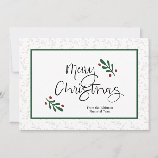 Weihnachtskarte Feiertagskarte (Vorderseite)