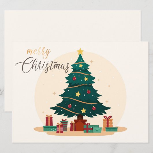 Weihnachtskarte Feiertagskarte (Vorne/Hinten)