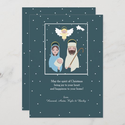 Weihnachtskarte Feiertagskarte (Vorne/Hinten)