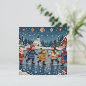 Weihnachtskarte Feiertagskarte (Stehend Vorderseite)