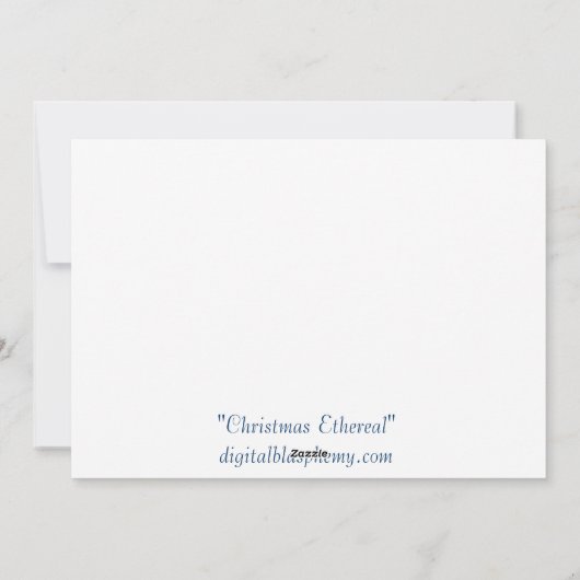 Weihnachtskarte Feiertagskarte (Rückseite)