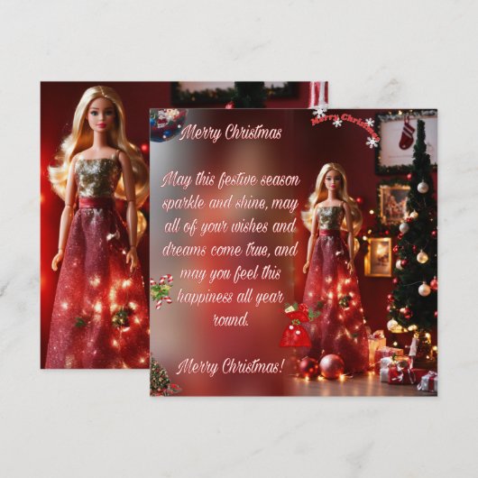 Weihnachtskarte Feiertagskarte (Vorne/Hinten)