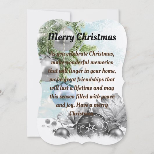 Weihnachtskarte Feiertagskarte (Vorderseite)