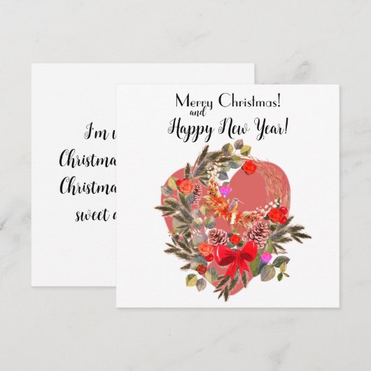 Weihnachtskarte! Feiertagskarte (Vorne/Hinten)