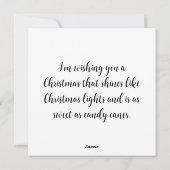 Weihnachtskarte! Feiertagskarte (Rückseite)