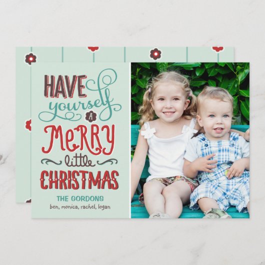 Weihnachtskarte Feiertagskarte (Vorne/Hinten)