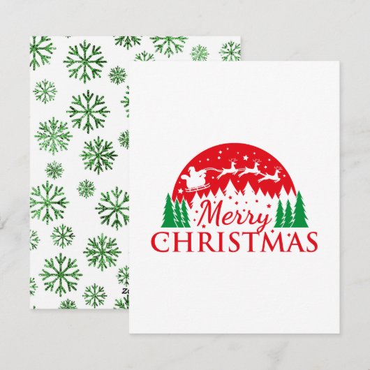 Weihnachtskarte Feiertagskarte (Vorne/Hinten)