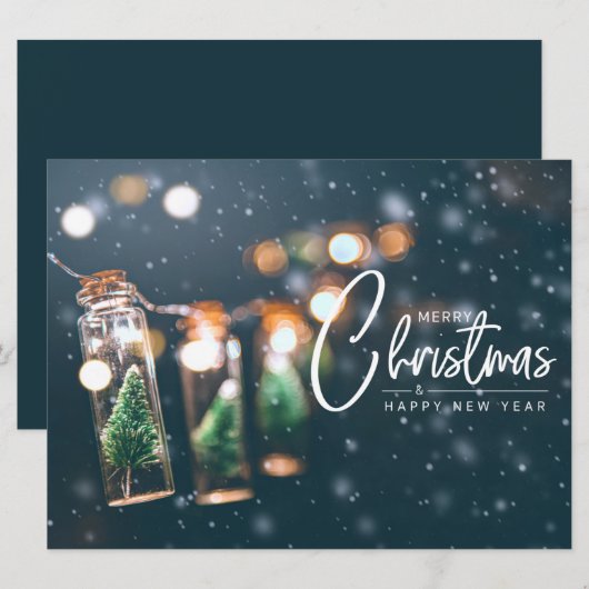 Weihnachtskarte Feiertagskarte (Vorne/Hinten)