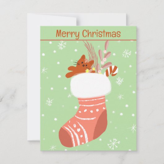 Weihnachtskarte Feiertagskarte (Vorderseite)