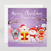 Weihnachtskarte Feiertagskarte (Vorne/Hinten)